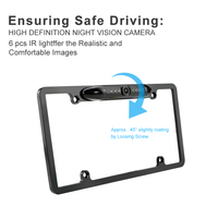 Caméra Wifi HD avec cadre de plaque d'immatriculation américaine avec vision nocturne IR