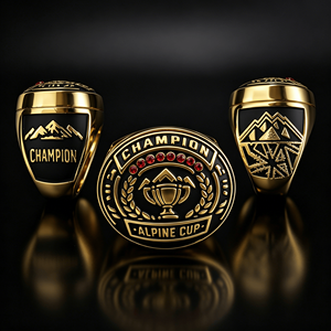 Anillos de Campeonato Personalizados de Alta Gama, Venta al Por Mayor de Fábrica, Anillos Simples y Portátiles en Plata Verde - Product Image 6