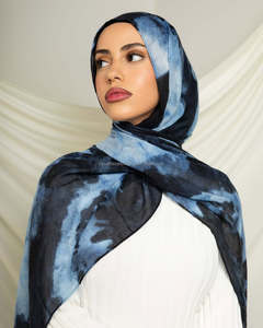 Của phụ nữ tùy chỉnh thêu phương thức Rayon hijab Viscose <span class=keywords><strong>satin</strong></span> Khăn choàng dài màu nước hoa Bandana giá rẻ Linen Ninja in lụa - Product Image 4