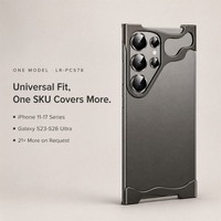 Étui de téléphone en métal sans cadre en alliage de zinc pour iPhone 18 Pro Max Samsung Galaxy S23 S24 S25 S26 Ultra OEM ODM Personnalisé Expédition rapide