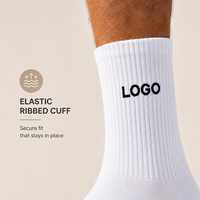 Chaussettes de compression athlétiques respirantes en tissu éponge à séchage rapide avec logo personnalisé