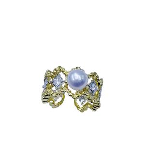 Bague en perle d'eau douce sensorielle haut de gamme européenne et américaine, élégante et polyvalente, 6,5-7 mm pour femmes - Product Image 5