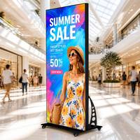 Pantalla LED para Carteles SMD P1.86 de Fábrica, 1000 Nits, 640x1920mm, con Control WiFi, USB y 4G para Publicidad en Comercios