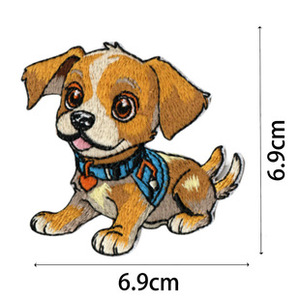 New Embroidery <b>Iron</b> on Cute Lifelike Pet Dog Patch for Bag Clothes Decoration - Product Image 5