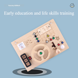 Personalizzabile in legno luce Led occupato bordo educativo sensoriale analogico volante circuito Montessori giocattoli per bambini - Product Image 3