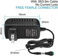 Adaptador de fuente de alimentación ESann AC 110V a DC12V 2A para tira de luz LED con conector de barril hembra de 5,5/2,1mm DC Marca: InShareplus