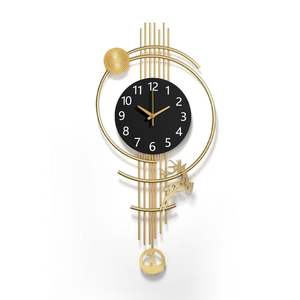 82*38 <span class=keywords><strong>pendule</strong></span> produits 2024 horloge murale moderne en métal salon salle à manger chambre hôtel Simple mode horloge murale créative - Product Image 2