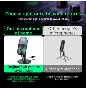 RGB Gaming USB Condenser <strong>Microphone</strong> for PC PS4 <strong>PS5</strong> Mac with RGB Mute Monitor Noise Reduction Volume Gain - Product Image 3