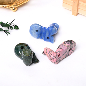 Vente en gros de pierres de guérison sculptées en forme d'animaux, serpent en cristal Reiki pour le Feng Shui - Product Image 2