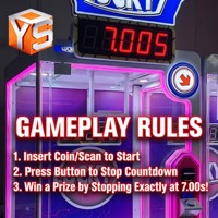 Máquina expendedora comercial de arcade Zdys LUCKY 7 con reloj de tiempo y juego de premios, desafío de 7 segundos, operada con monedas para parques
