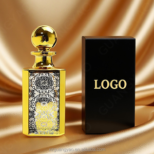 Nouveau Original arabe vide carré luxe bouteille de parfum en verre <span class=keywords><strong>500ml</strong></span> grand affichage bouteilles de parfum bouchon en or avec gravure Uv - Product Image 2
