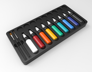 Ensemble de <span class=keywords><strong>peinture</strong></span> aérographe à base d'eau 9 couleurs <span class=keywords><strong>pour</strong></span> le visage et le corps maquillage liquide tatouage peintures en aérosol <span class=keywords><strong>pour</strong></span> fournitures de <span class=keywords><strong>peinture</strong></span> corporelle - Product Image 6