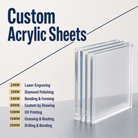 Plaques en acrylique coulé transparent PMMA, résistantes aux UV, découpées au laser, 3mm, 4mm, 6mm, 10mm, 15mm, 20mm, prix usine