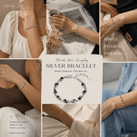 Bracelet à maillons en émail personnalisé, en argent sterling S925, perles irrégulières électroplaquées, cadeau pour tenues décontractées ou de bureau