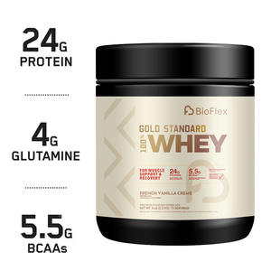 Proteína de Suero de Leche en Polvo 2.27KG con Glutamina y BCAA, Sabor Crema de Vainilla Francesa, Fuente de Apoyo Muscular y Recuperación, Suministro a Granel de Fábrica, OEM - Product Image 2