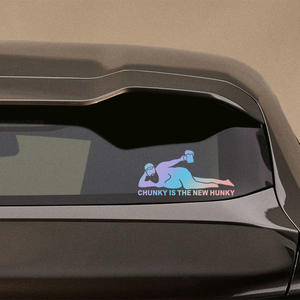 สติกเกอร์สะท้อนแสงกันน้ำสุดสร้างสรรค์สำหรับปรับแต่งได้สำหรับคนอ้วนนอนรถสติกเกอร์เตือนระยะทาง - Product Image 1