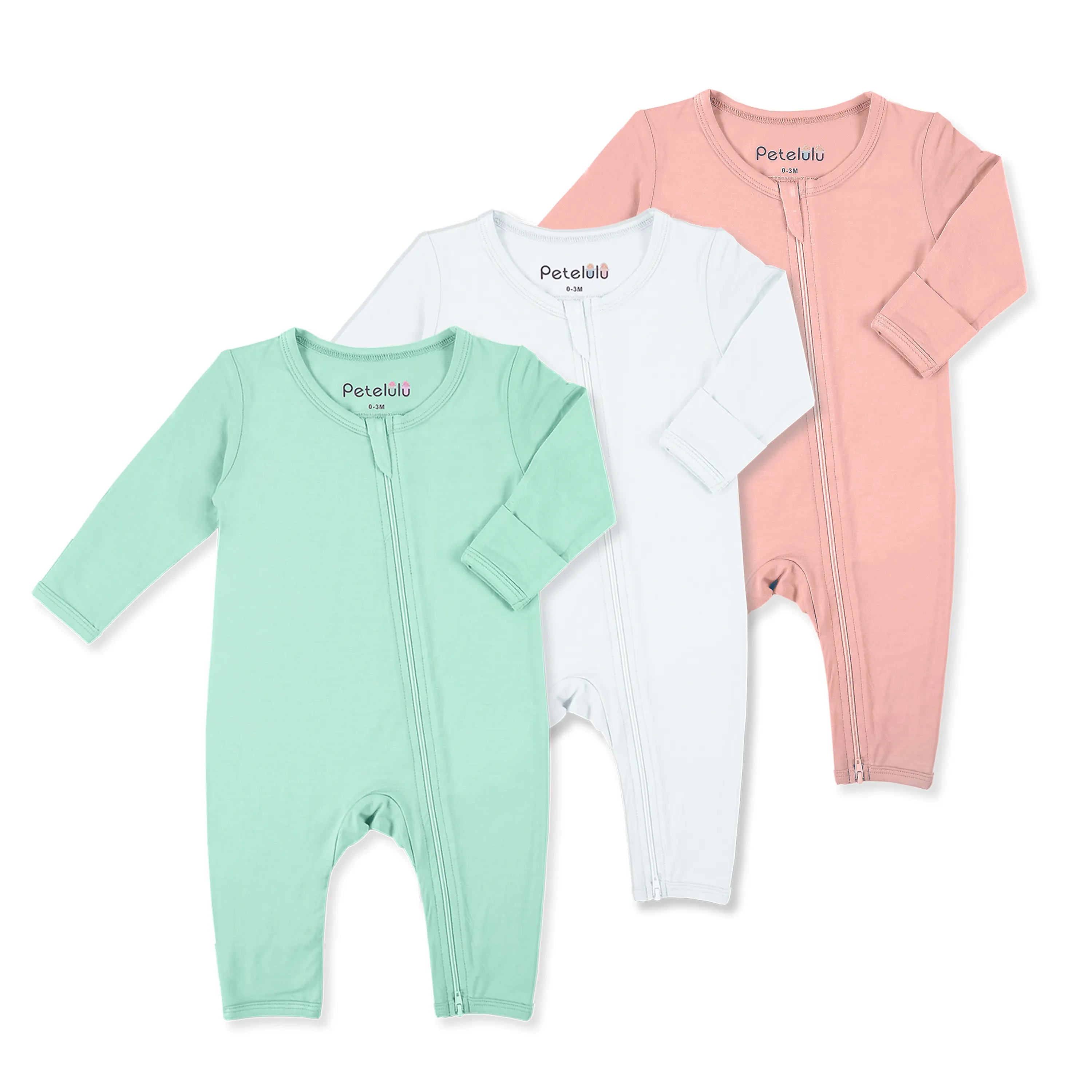 Baby Romper Propusstonel Manufacturer of Comfortable Unisex Baby Pajamas with Zipper 95% Bamboo Fiber Full Picture Knitted 360