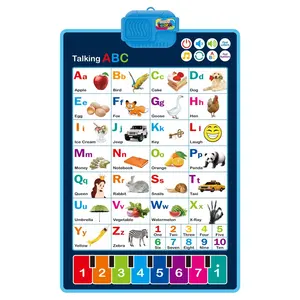 English letter words learning chart toy musical piano mat Alphabet wall chart talking ABC learning education wall poster for kid