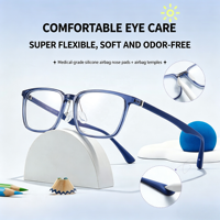 Montures de lunettes colorées en silicone TR avec airbag pour adolescents de 10 à 18 ans, grand format