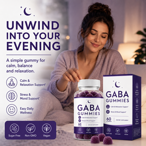 Gummies GABA pour le sommeil avec L-Théanine et <span class=keywords><strong>Passiflore</strong></span> 250mg – Soutien à la relaxation, sans sucre, végétaliennes, ODM - Product Image 4