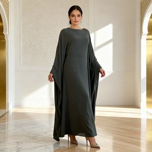 Fashionable Plain Polyester Modern Abaya for Muslim Women <b>Dress</b> Custom Wholesale from <b>China</b> Supplier - Product Image 3