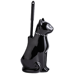 Adorable ensemble <span class=keywords><strong>brosse</strong></span> et support <span class=keywords><strong>WC</strong></span> 3D en céramique pour <span class=keywords><strong>chat</strong></span>, rangement dissimulé, décoration amusante pour les amoureux des chats - Product Image 5