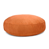 Offre Spéciale vente en gros de sac de haricots en mousse de velours, énorme housse de sac de haricots en vrac de forme ronde, Pouf de salon