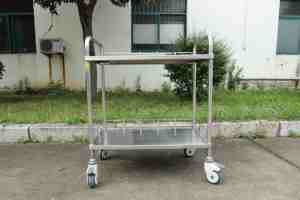 Ginee harga pabrik Medis 304 baja tahan karat karat troli instrumen medis lapisan ganda furnitur rumah sakit - Product Image 4