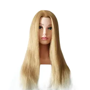 Long Blond Human Head Mannequin Training Doll Head For Training