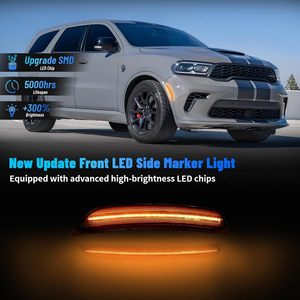 Ludarm 2021-2025 durango LED Side Marker Lights New hổ phách ánh sáng phía trước Fender lần lượt tín hiệu khói ống kính 2 cái Bumper tương thích - Product Image 5