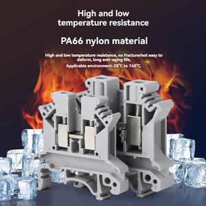 UK 2.5N Rail Type Distribution Box Pure Copper Flame Retardant Terminal Block Universal Connection Test Grounding para Secundário - Product Image 4