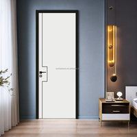 Portes intérieures en bois massif modernes et minimalistes, adaptées aux maisons ou aux villas