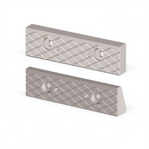 Juego de 2 mordazas romboidales para tornillo de banco modular con patrón de diamante y orificios de montaje para tornillos de banco - Product Image 2
