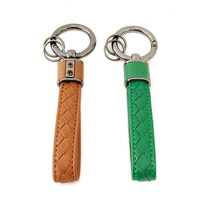 Nouveau porte-clés en cuir personnalisé tendance avec logo de marque imprimé en sérigraphie, design personnalisable - Cadeau durable et écologique