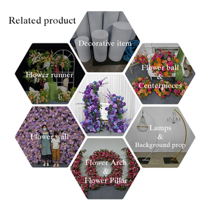 Promise Dreamy Purple and Blue Silk <b>Artificial</b> Modern Handmade Craft Wedding Arch for Indoor and Outdoor Wedding Decor - Product Image 5