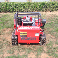 MINGYANG 80cm 100cm 120cm Tondeuse à Gazon à Moteur Diesel Puissant, Utilisation Jardin Domestique, Télécommandée