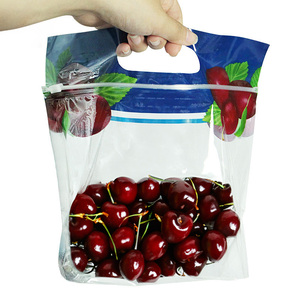 Fruits and Vegetables <b>Packaging</b> <b>Bags</b> Plastic Clear Eco Poly <b>Bags</b> With Vent Holes Custom Zipper <b>Bags</b> With Logo - Product Image 1