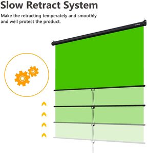 Live Streaming Interviews Portable Pulldown <strong>Green</strong> Background <strong>Screen</strong> for Video - Product Image 4