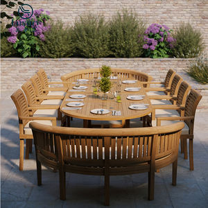 <span class=keywords><strong>Conjunto</strong></span> de <span class=keywords><strong>Mesa</strong></span> <span class=keywords><strong>y</strong></span> <span class=keywords><strong>Sillas</strong></span> de Lujo Moderno de Madera Maciza de Teca para Jardín con <span class=keywords><strong>Mesa</strong></span> Ovalada para 10 Personas Muebles de Patio <span class=keywords><strong>Exterior</strong></span> - Product Image 2