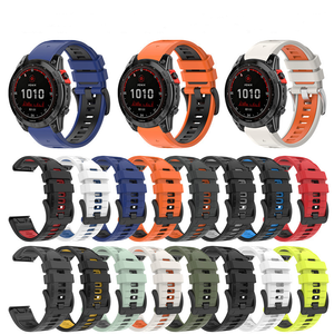 Bracelet de montre en silicone souple pour <span class=keywords><strong>Garmin</strong></span> <span class=keywords><strong>Fenix</strong></span> 8 7 7Pro 6 <span class=keywords><strong>6Pro</strong></span> 5 22mm 26mm, bracelet sport à libération rapide, durable, étanche - Product Image 1