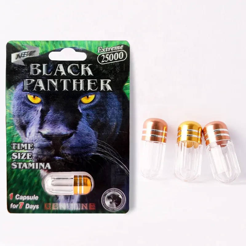 2022 Hot Rhino Pills ingrandimento del pene pillole di potenziamento sessuale maschile bottiglia di carta Display scatola di plastica imballaggio
