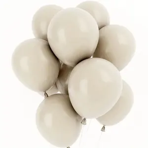 Kaiyue Brand 5/10/12 Zoll Sand Weiß Luftballons Braun Ballon Bogen Hochzeits dusche Baby Geburtstags feier Dekor Luft Helium Ballon