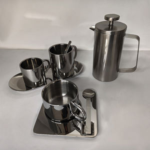 Tazza da tè con Design elegante con Logo personalizzato disponibile in <span class=keywords><strong>acciaio</strong></span> inossidabile Set di tazze da caffè con vassoio a cucchiaio - Product Image 6