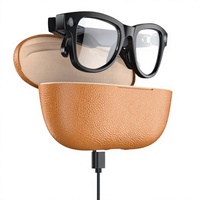 Lunettes intelligentes IA avec étui de chargement, caméra 1080P, réduction du bruit, audio Wi-Fi