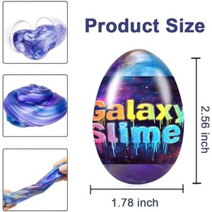 Huevos de Slime Morado Galáctico, Plastilina Antiestrés No Tóxica, Personalizable, Juguete para Aliviar el Estrés, Relleno para Huevos de Pascua, Regalos de Cumpleaños para Niños - Product Image 6