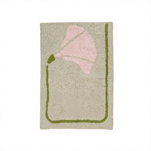 Alfombras de Baño de Algodón Puro de Alta Calidad con Diseño Floral, Alfombrillas de Baño Resistentes y Duraderas, Precios al por Mayor - Product Image 1
