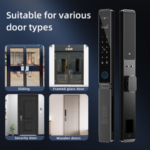 Prix usine serrure de porte coulissante en aluminium étanche Wifi Tuya serrure intelligente avec caméra serrures à combinaison numériques pour Double porte - Product Image 3
