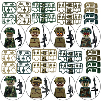 Figurines d'action militaires DIY, armes de camouflage de l'armée et de l'aviation, équipement tactique, plaques de protection anti-terroristes, jouet de construction