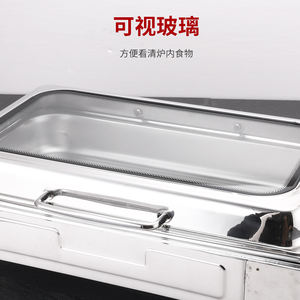 เตาบุฟเฟ่ต์สแตนเลสสีโรสโกลด์9L พร้อมฝาครอบไฮดรอลิกที่ทันสมัยสำหรับโรงแรมและร้านอาหาร - Product Image 6