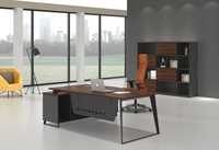 Pieds de bureau géométriques industriels noirs modernes, base de table en métal, design incliné, construction modulaire en fer, montage facile, DIY